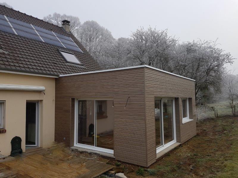 Réalisation d'extension de maison près de Hermanville-sur-Mer